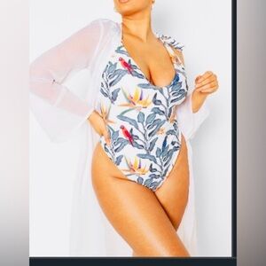 Tropical 🌴Leaf one piece swimsuit